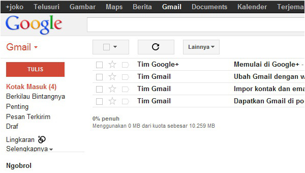 membuat akun google